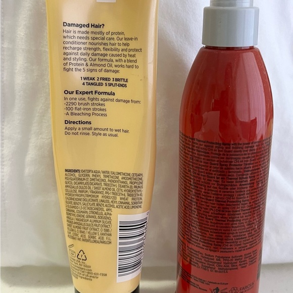 chi heat protectant spray & L'Oreal Paris Total Repair leave in conditioner - Picture 1 of 2